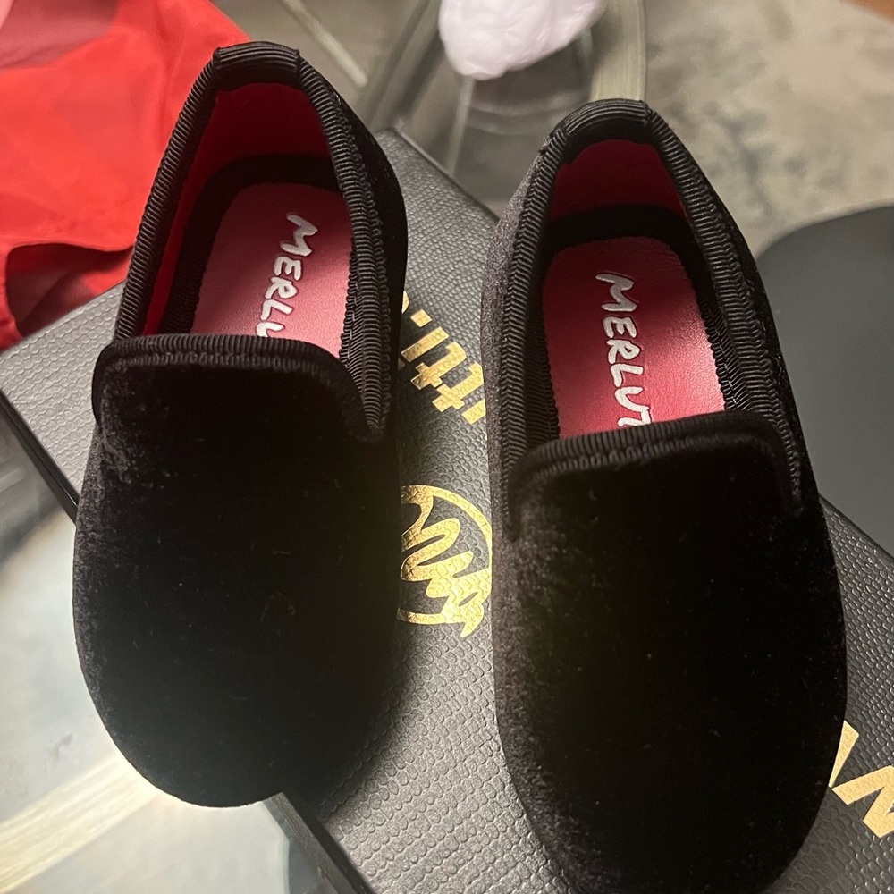 Merlutti Red bottom loafers for toddler